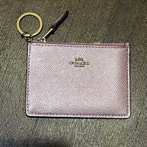 COACH Metallic Mini ID Skinny Metallic Pink NWOT